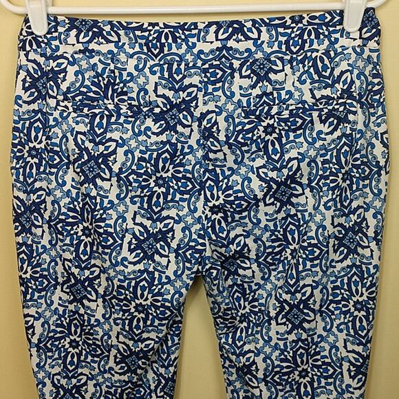 Milly for Design Nation Blue Print Crop Pant size 2 - Picture 5 of 8